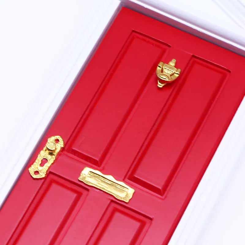 Mini Wooden Elf Door Miniature Simulation Furniture Model