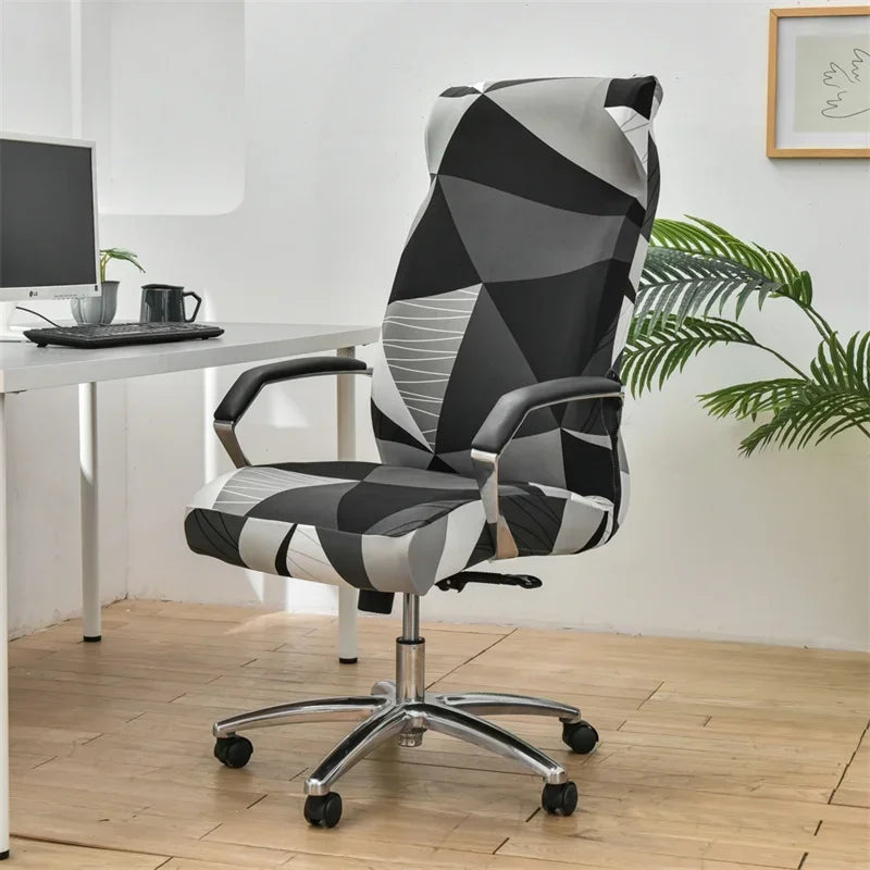Geometry Printed Computer Chair Cover Elastic Office Chair