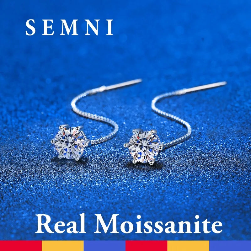 SEMNI Wholesale 1.0/2.0CT D color Moissanite Tassel Classic