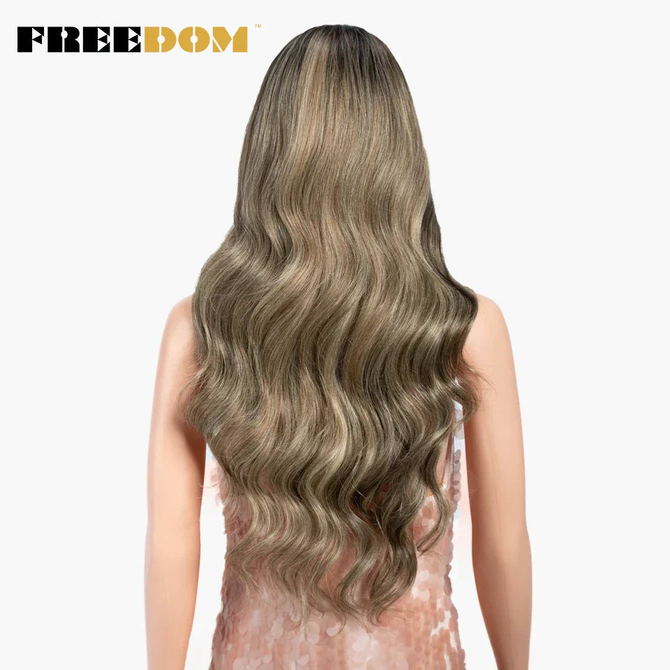 FREEDOM Synthetic Lace Front Wigs Body Wave Ombre