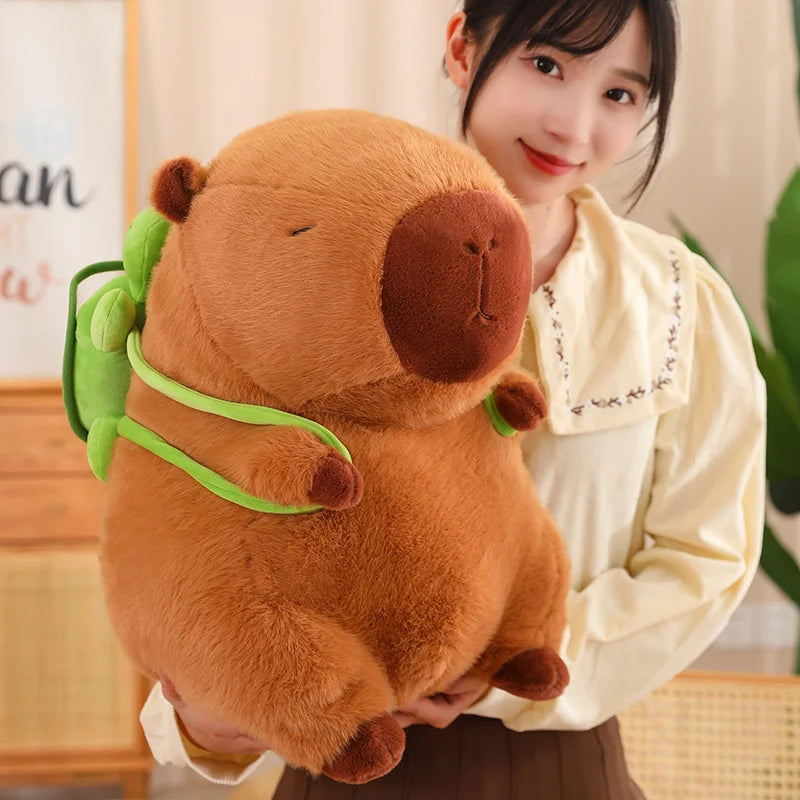 Cute Fully Filled Capybara Plush Animal With Turtle
