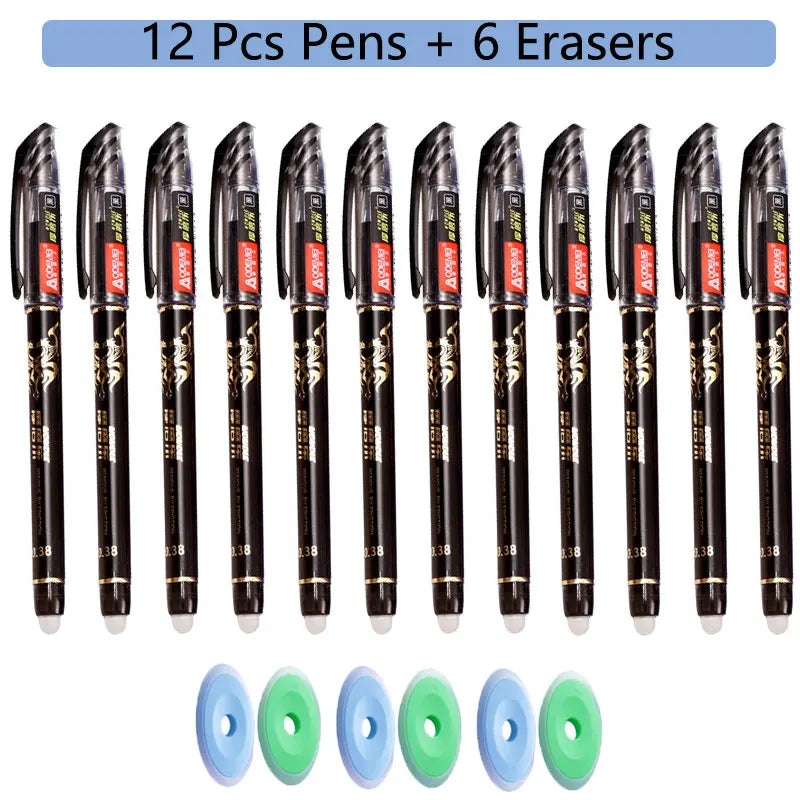 85Pcs/Set Erasable Pen Gel Pens 0.5mm Blue/Black ink