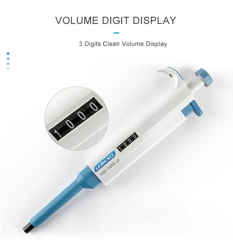 Laboratory Pipette Adjustable Single Channel Digital Micropipette With