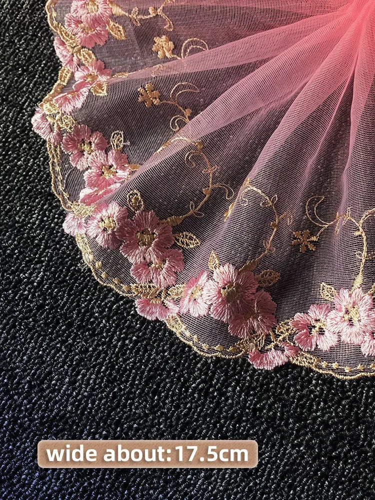 11/17.5cm Wide Mesh Tulle Beaded Embroidery Guipure Lace