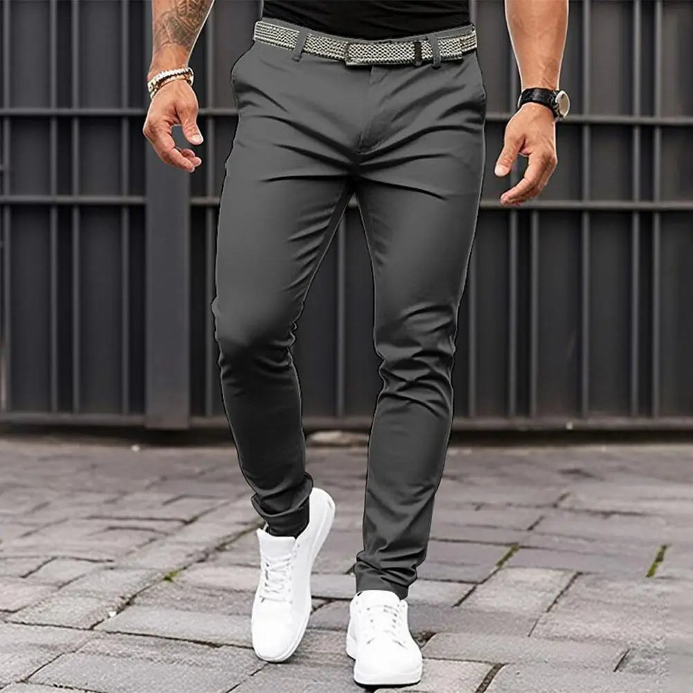 Slim Fit Suit Pants Men's Slim Fit Solid