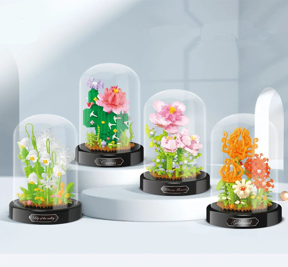 Diy Micro Flower Building Blocks Mini Bricks Particles