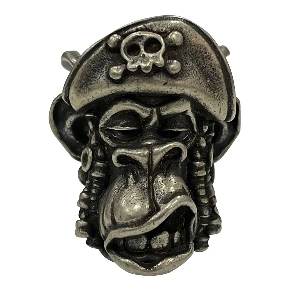 White Brass Gorilla Pirate Dreadlocks Monkey Knife Beads
