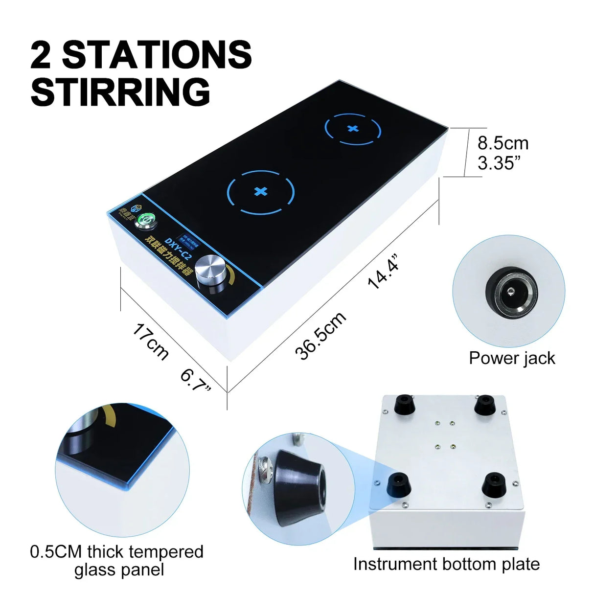 Digital Anti-dry-burning Magnetic Stirrer Mixer Laboratory 2000rpm Adjustable