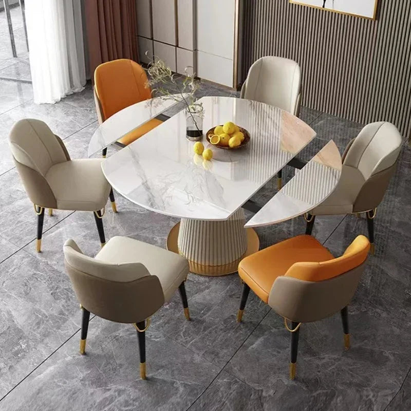 Console Dining Table Set Restaurant Mobile Round Conference
