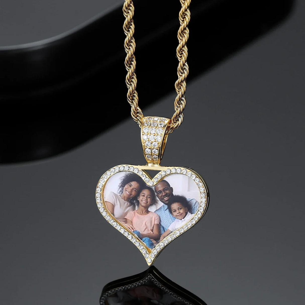 Custom Photo Pendant Necklace Personalized Hip Hop Jewelry