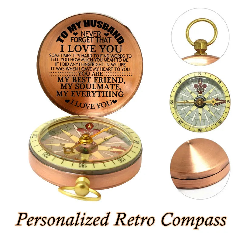 Anniversary Compass Gifts for Husband Boyfriend Men Him