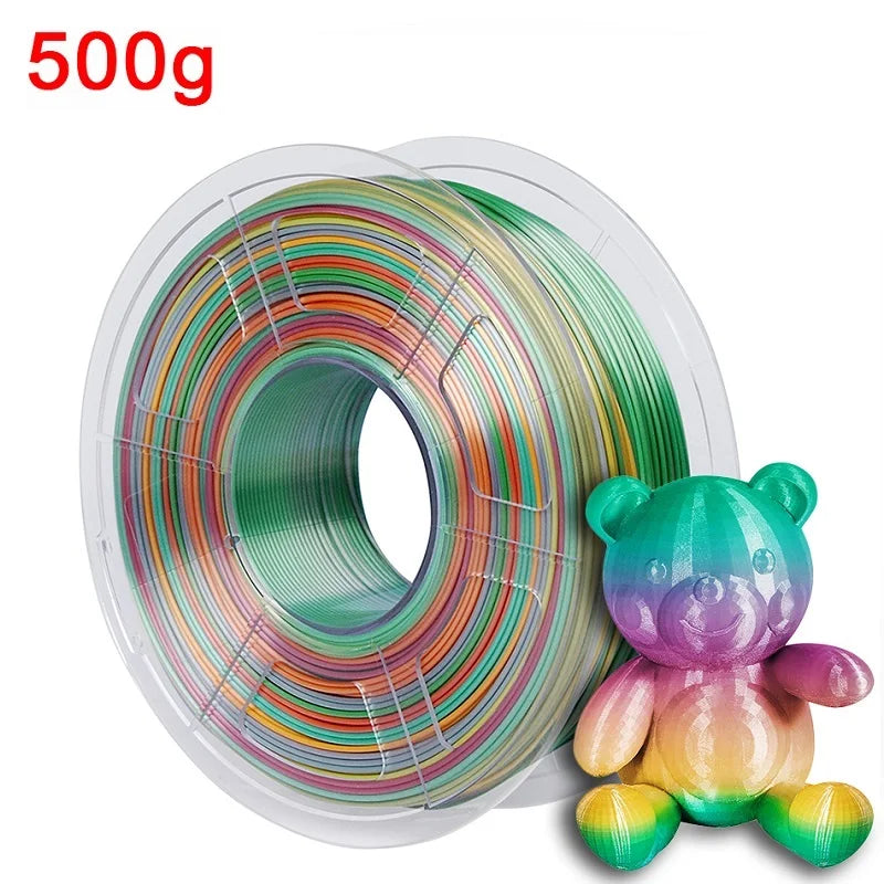 Silk PLA Rainbow Filament 1.75mm 3d Printer Filaments