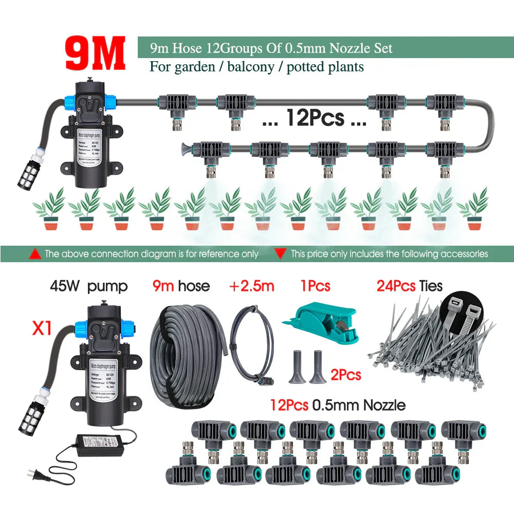 0.5MM Adjustable Spray Nozzle Automatic Irrigation Equipment 45W