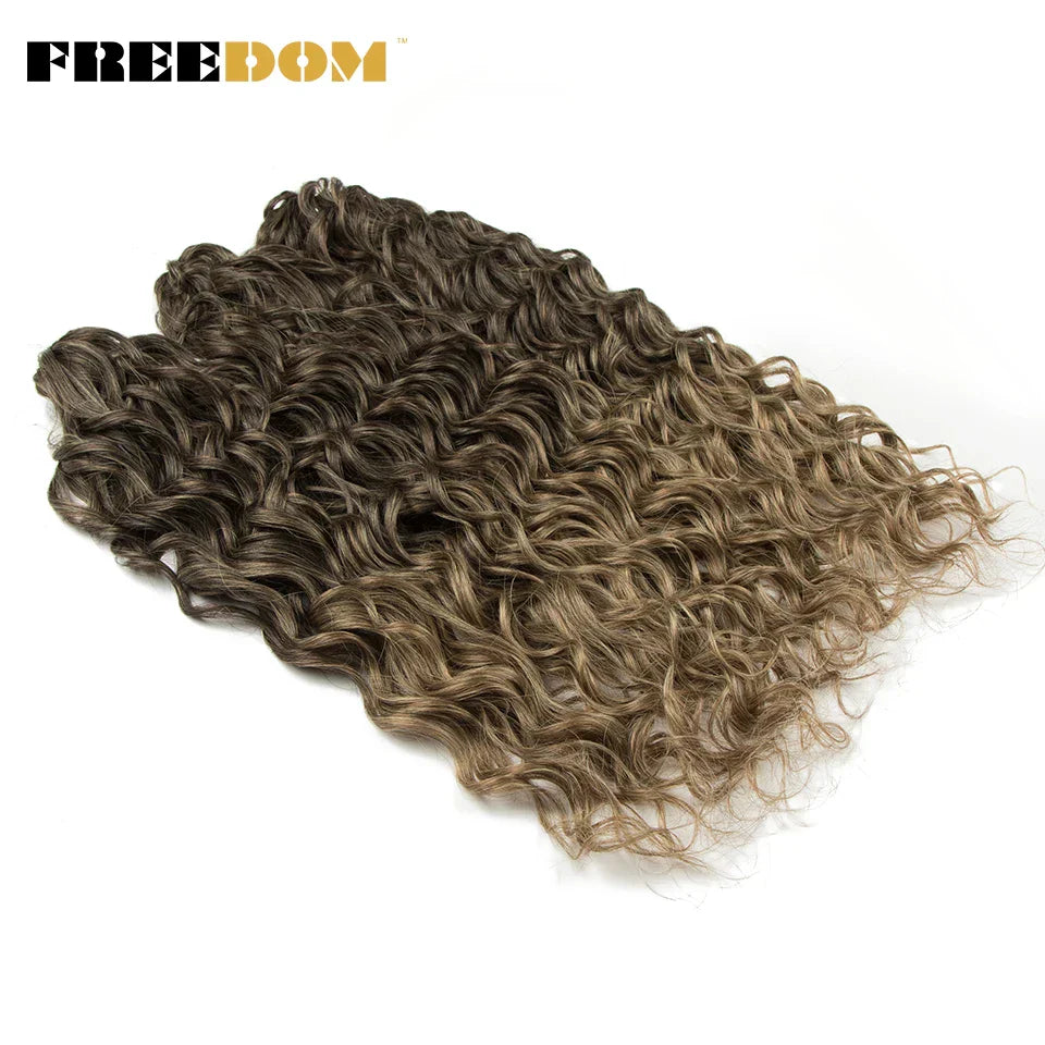 FREEDOM Synthetic Deep Wavy Twist Crochet Hair Afro
