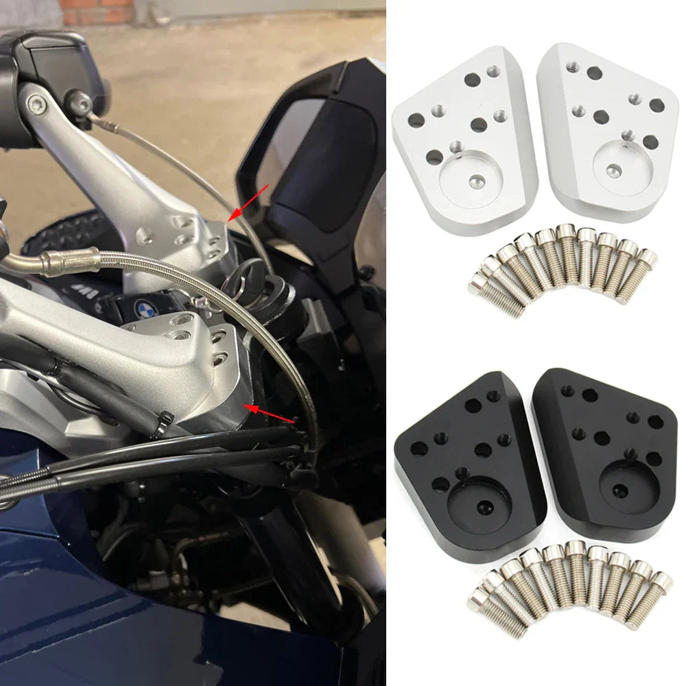 Silver Handlebar Riser For BMW R1200RT R1150RT R1100RT