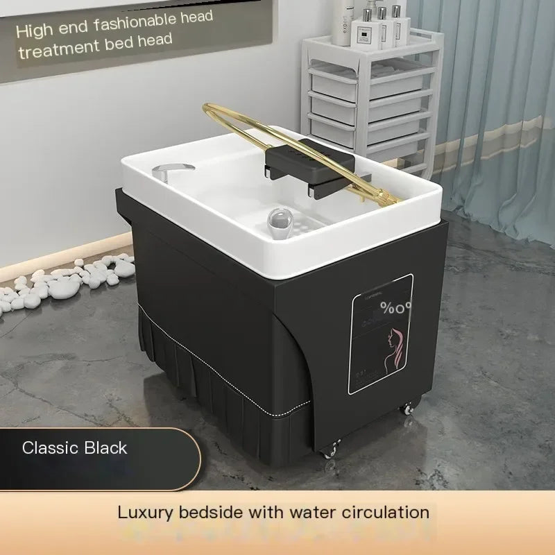 Head Spa Shampoo Chair Hair Stylist Sink Steam