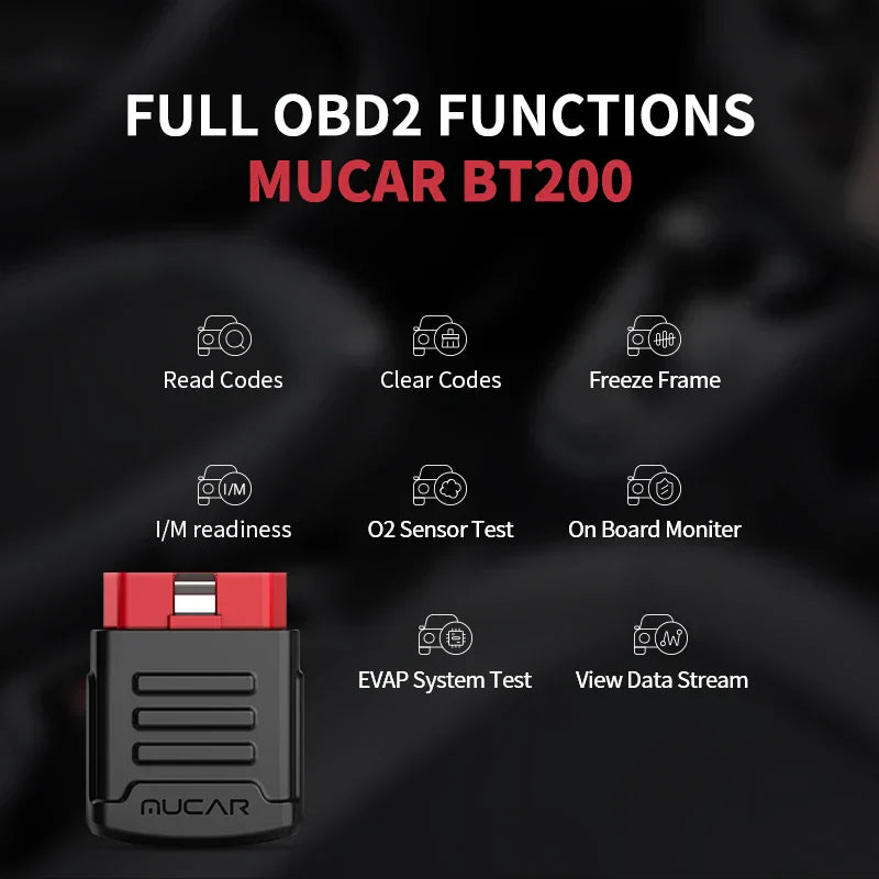 MUCAR BT200 BT200 Pro OBD2 Scanner Auto