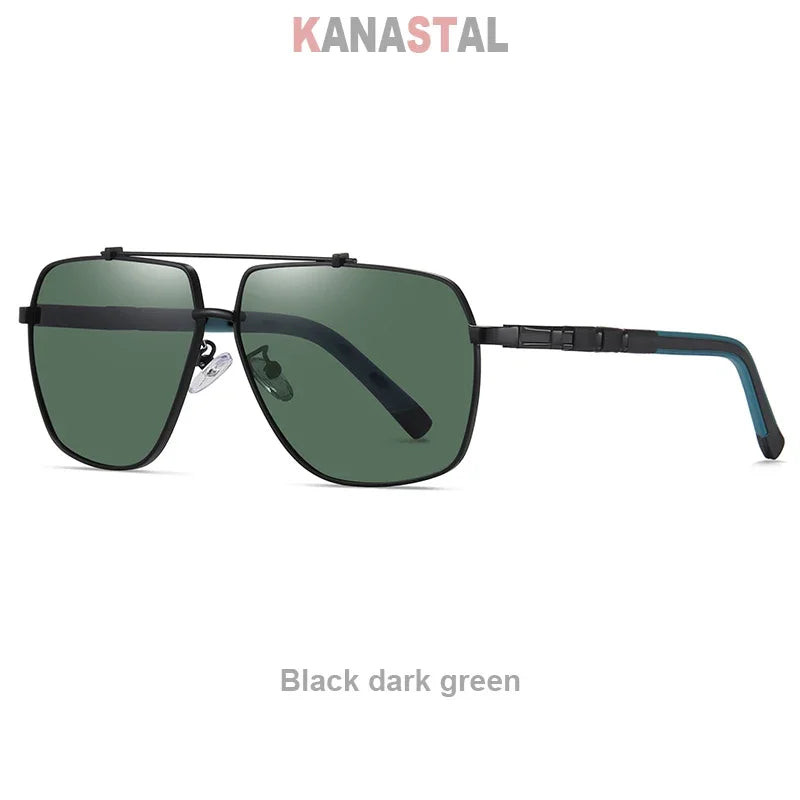 Men's Polarized Sunglasses UV400 TR Metal Colorful Square