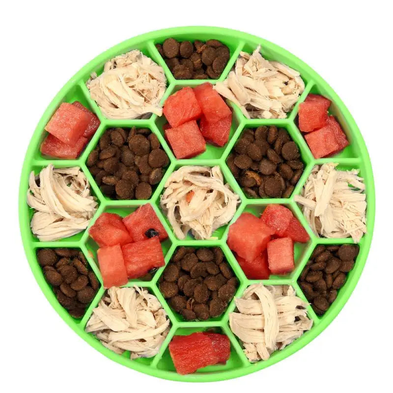 Pet honeycomb slow food bowl dog choking bowl