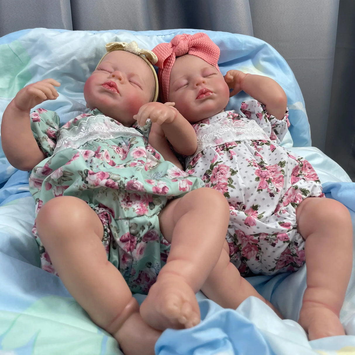 50CM Finished Reborn Baby Dolls LouLou Twins Girl
