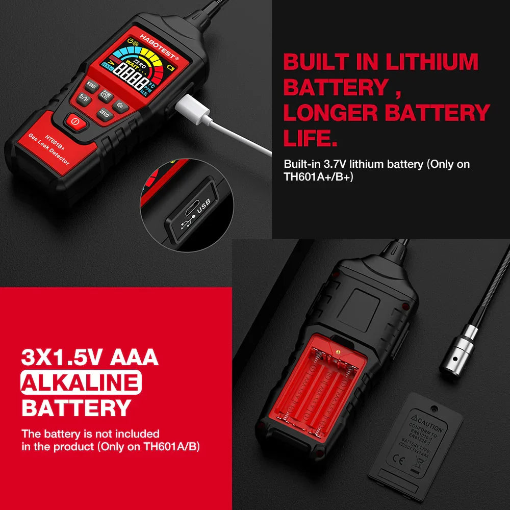 Gas Leak Detector Analyzer HT601A HT601B 9999 PPM