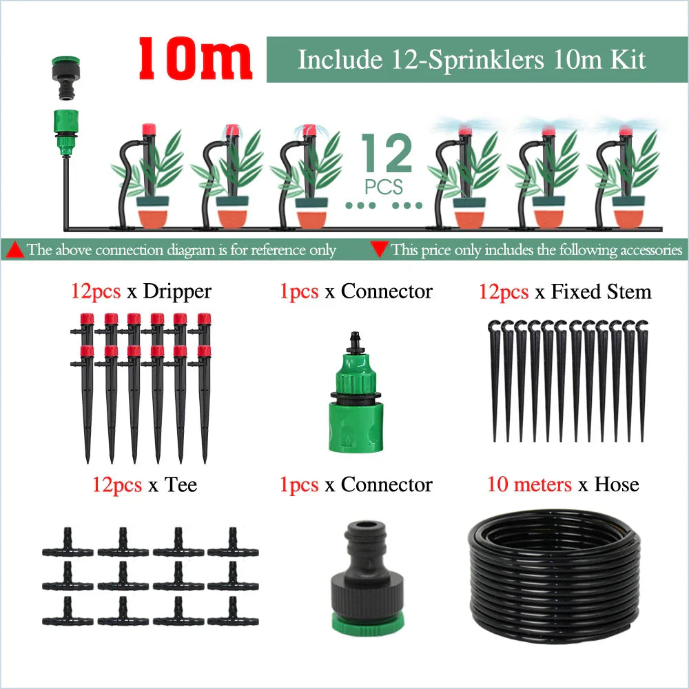 50-5M Garden Smart Drip Irrigation System with Timer