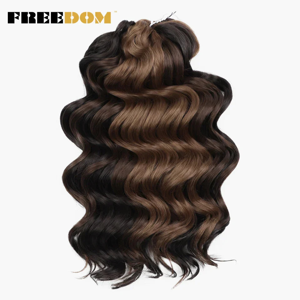 FREEDOM Synthetic Deep Curly Twist Crochet Hair 16
