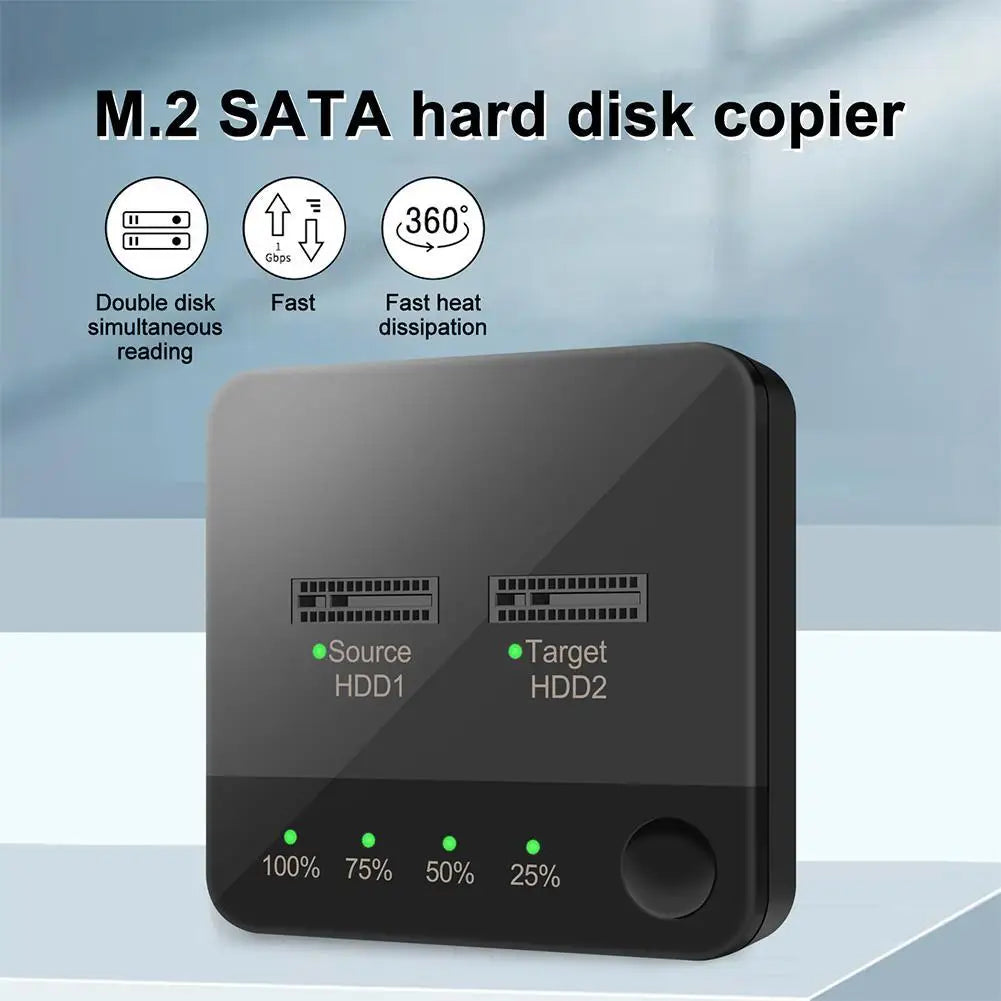 USB 3.1 M.2 SATA NGFF Dual-Bay SSD Enclosure