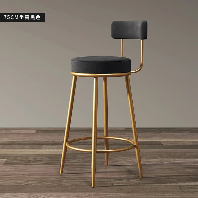 Bar Chair Simple Casual Home Cafe Stool Back