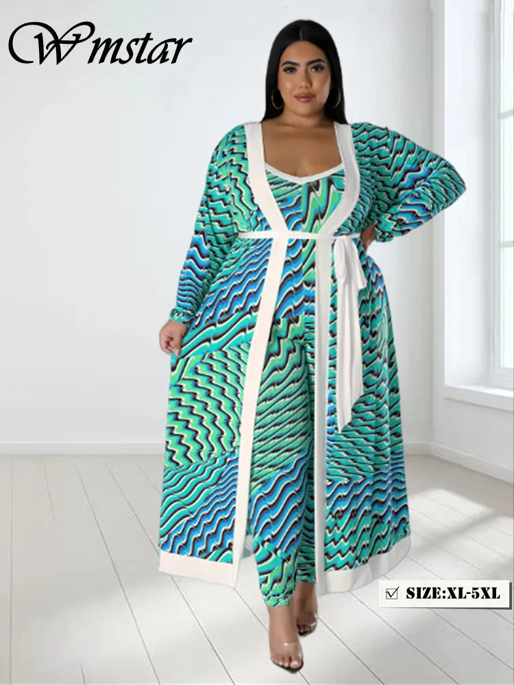 Wmstar Plus Size Dress Sets 2 Piece Outfits