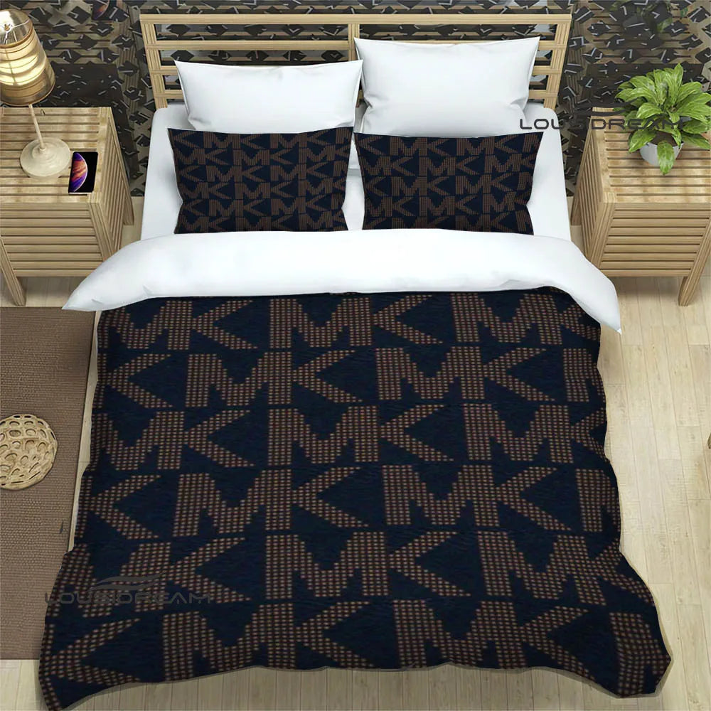 M-Michael-Kors logo printed Bedding Sets exquisite supplies set