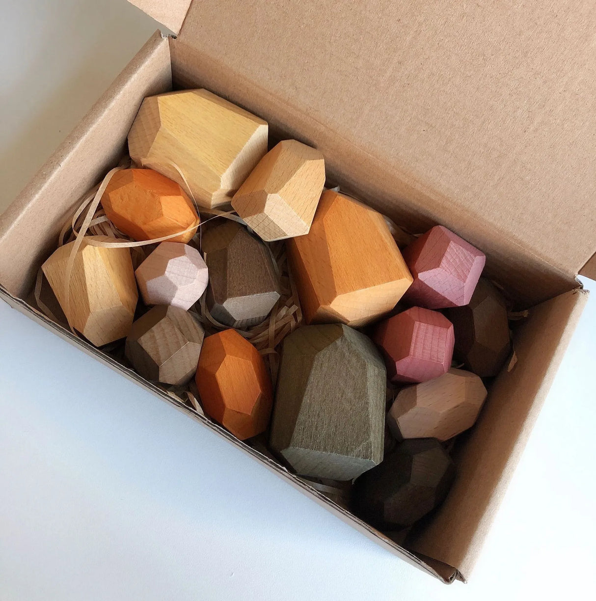 Rainbow Building Block Stacker Stone Shaped Stacking Balancing