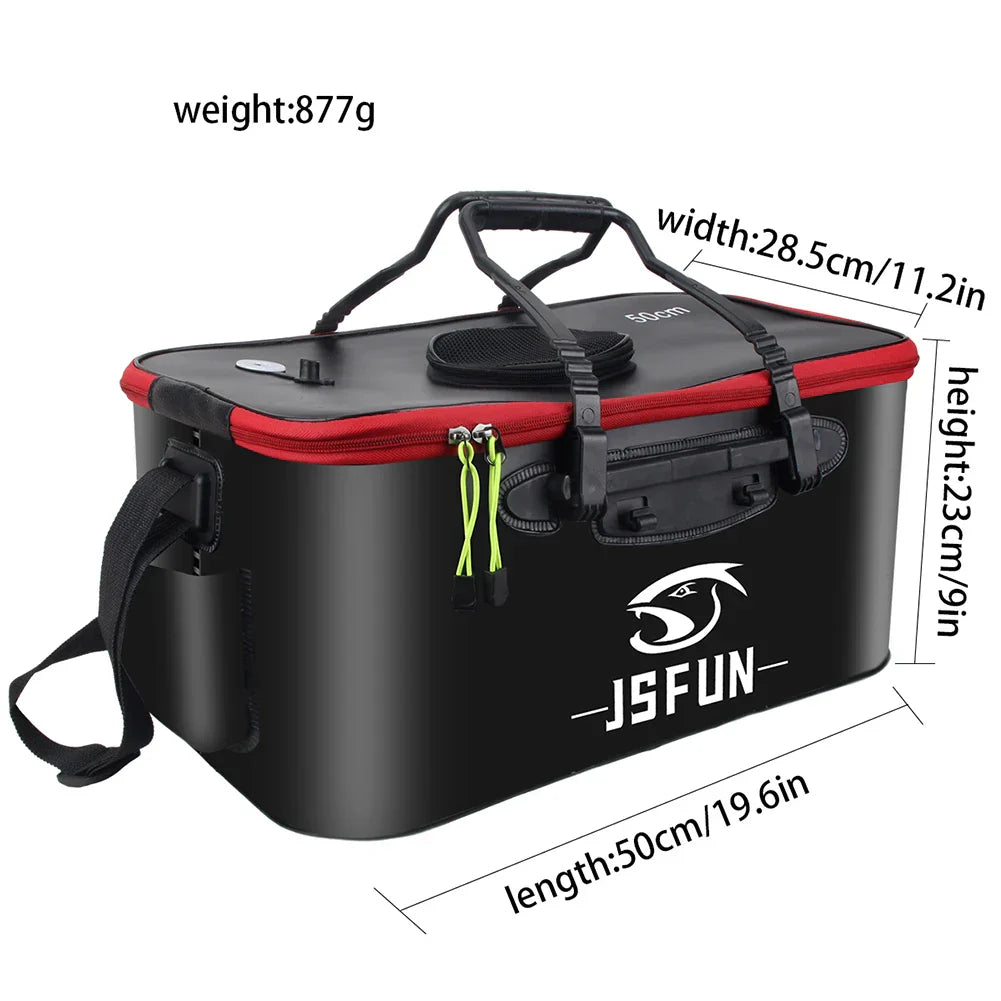 30/40/50CM Folding Fishing Bait Bucket Collapsible Fish Protection