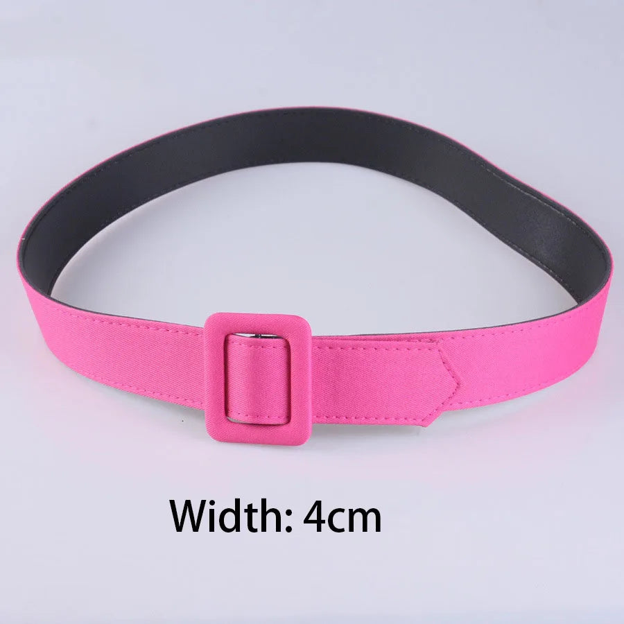 Width 2cm/4cm/6cm Women's Belt Fashion Casual Simple All-match