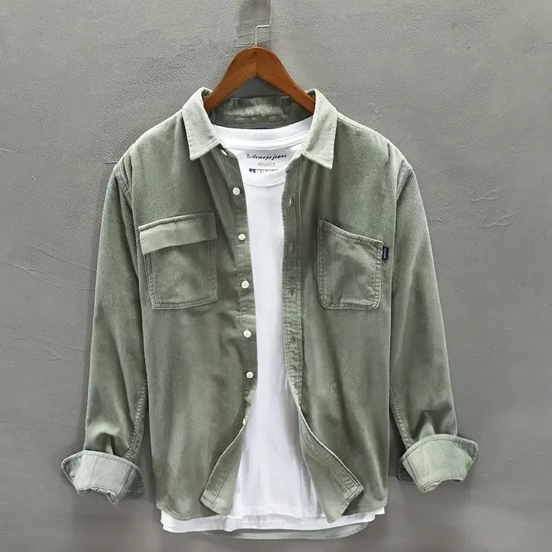 Casual Shirt Jacket Men's Corduroy Spring and Autumn