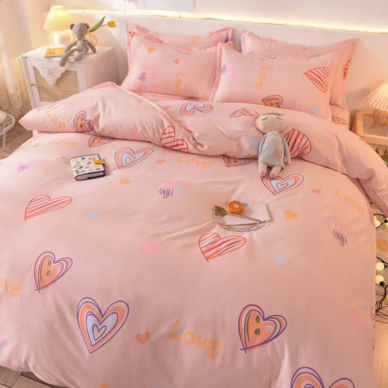 Cute Bedding Set Men Women Duvet Cover Bed