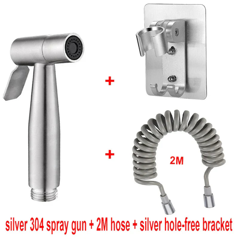 Handheld Bidet Sprayer Set 304 Stainless Steel Spray