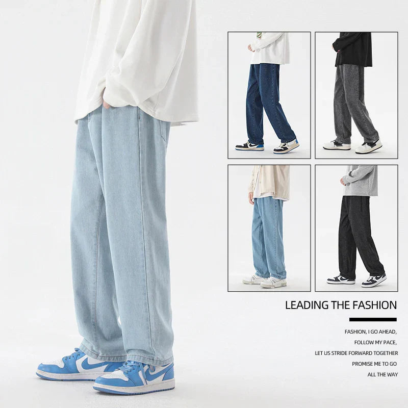 2023 New Korean Fashion Men's Casual Ankle-Length Jeans