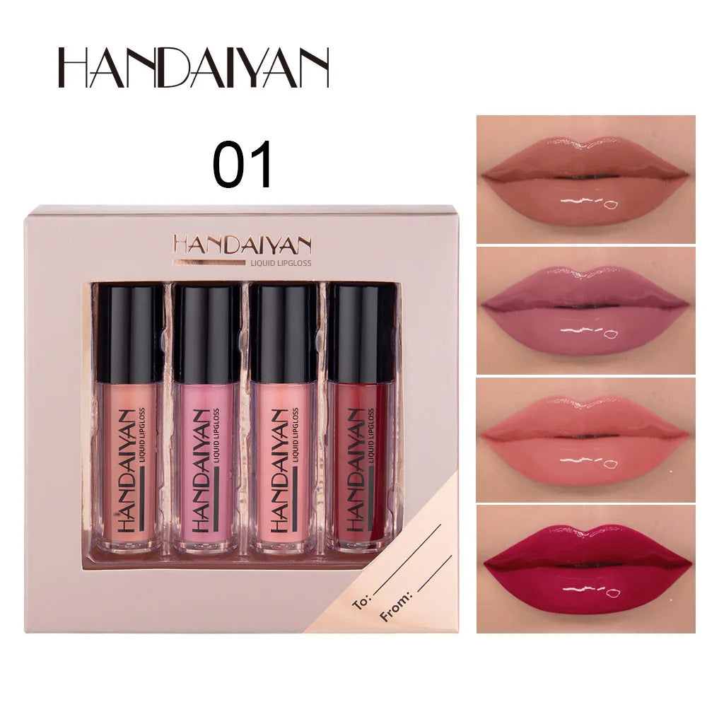 HANDAIYAN Lipstick Set Sexy 4 Colors Lip Gloss