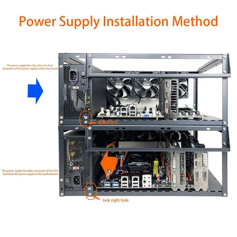 Stackable PC Case Compact Open Chassis X79 X99