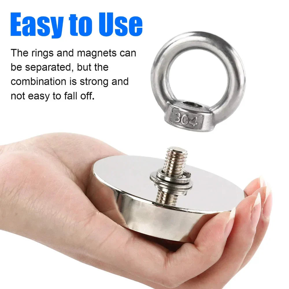 Super Strong Neodymium Fishing Magnet Hook N52 Heavy