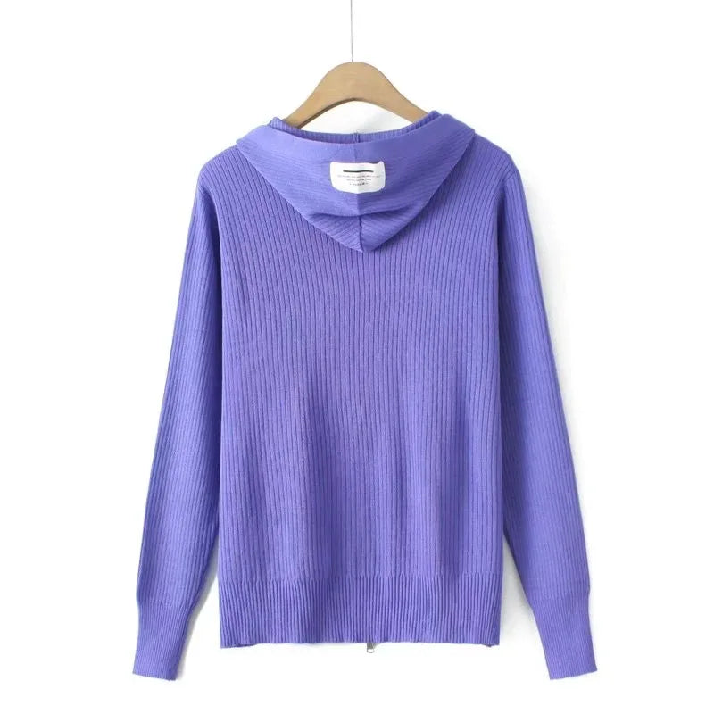 Plus Size Cardigan Women 2023 Spring Summer Zipper
