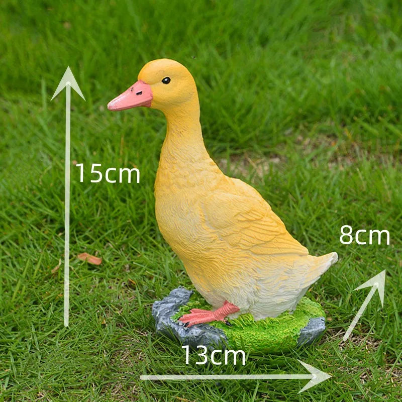 Cute Duck Resin Garden Statue Backyard Pond Ducks