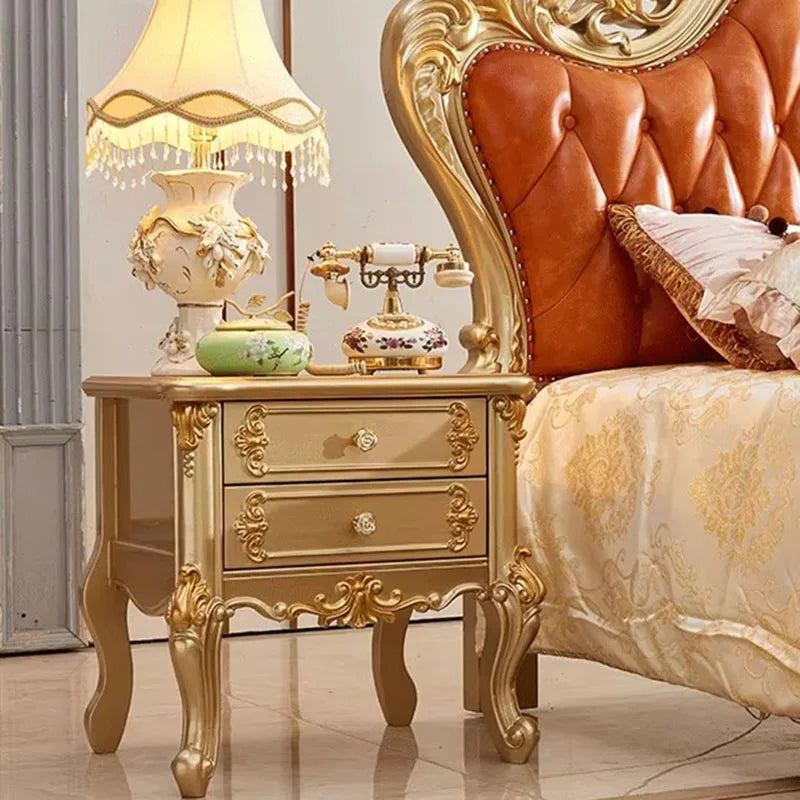 Master Wooden Modern Bed European Soft Storage Sleeping