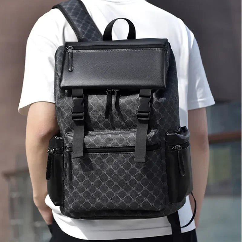 Business leather Travel Leisure Student large capacity men's