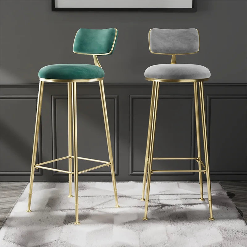 Nordic Bar Chair Light Luxury Home Golden Bar