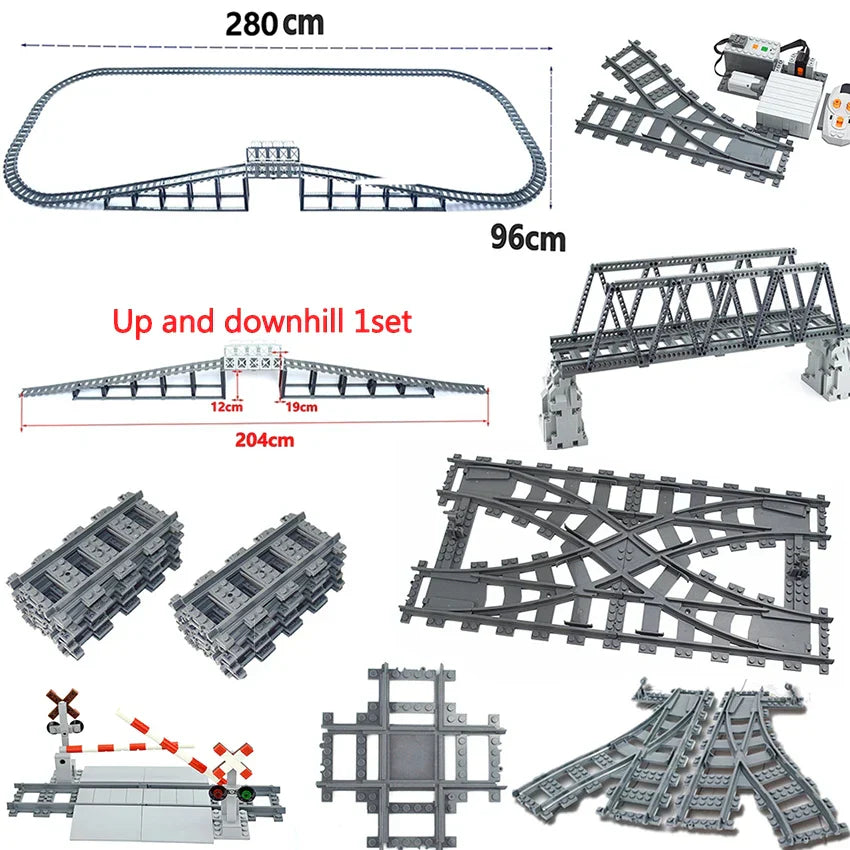 City Train Tracks Forked Flexible Railway Bridge Rail