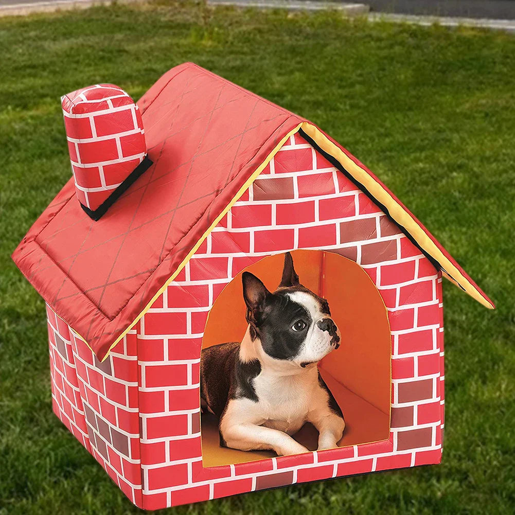 Foldable Kennel Small Dog Cat Kennel Portable Brick