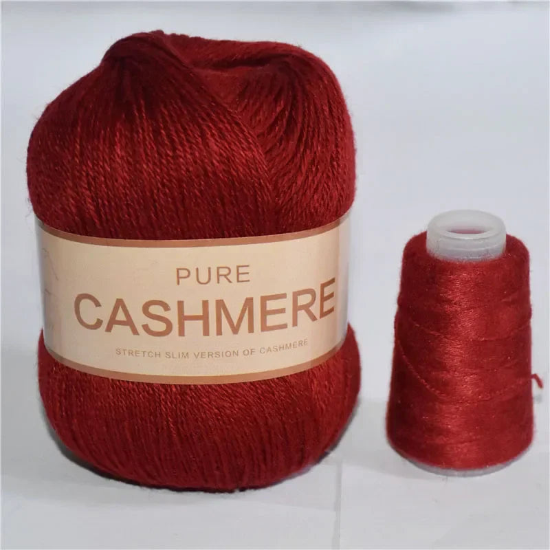 Pure Natural Mongolian Cashmere Yarn Crochet Lana para