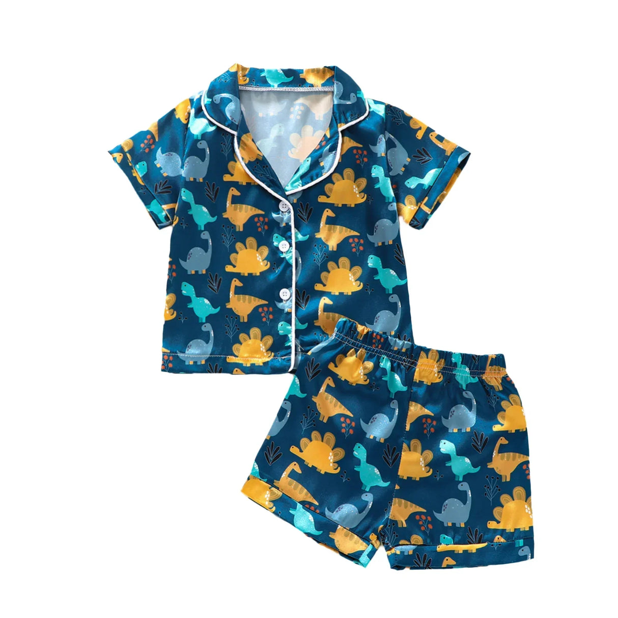 2023 Fashion Children Summer Pajama Sets Silk Satin